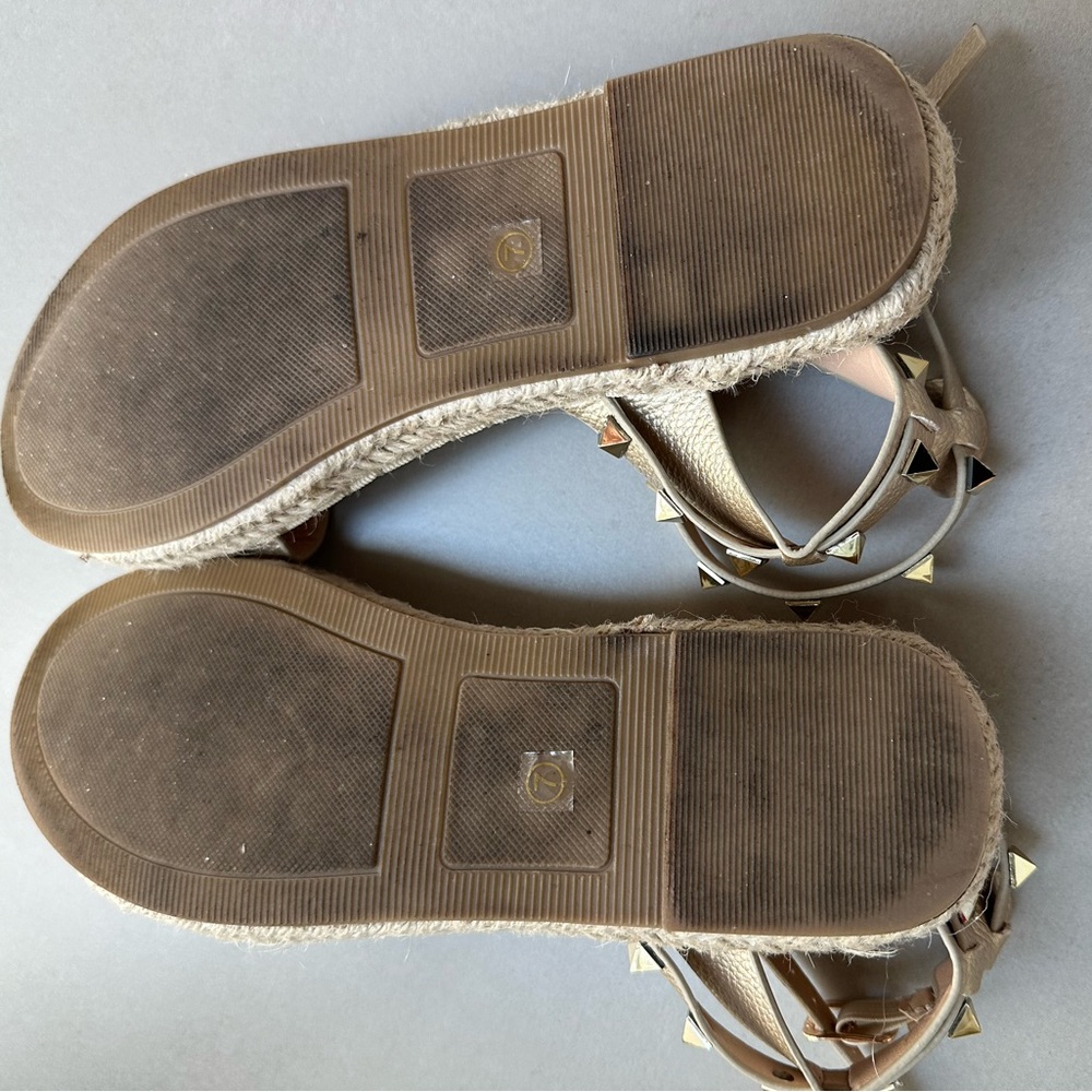 Steve Madden Gold Espadrille Sandals - Picture 5 of 7